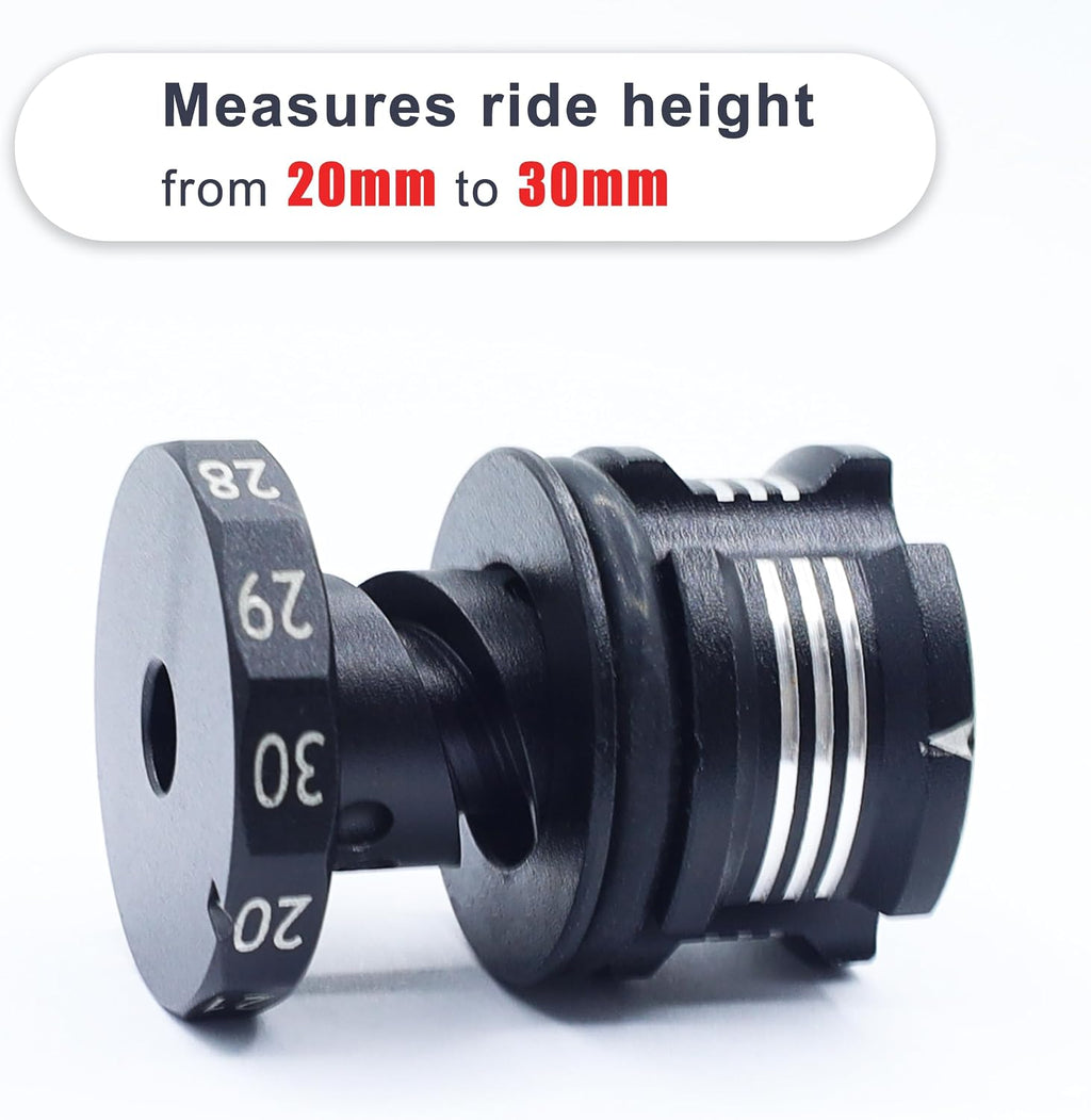 Adjustable Ride Height Gauge 20-30mm for RC Model Repair Work(Black Silver)