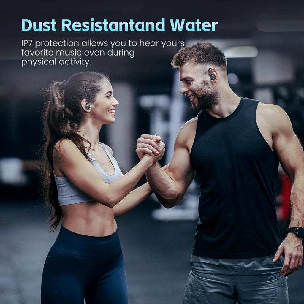 Wireless Earbuds Bluetooth 5.3 Headphones Stereo Ear Buds, ENC Noise Cancelling Mic,IPX7 Waterproof Earphones with
