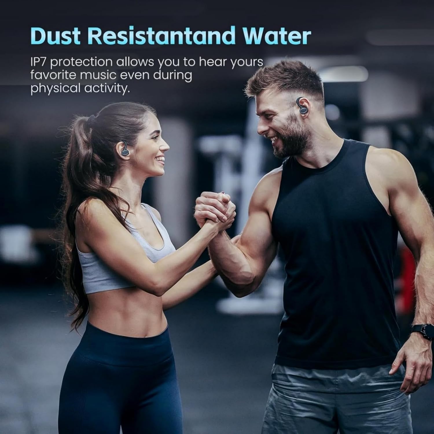Wireless Earbuds Bluetooth 5.3 Headphones Stereo Ear Buds, ENC Noise Cancelling Mic,IPX7 Waterproof Earphones with