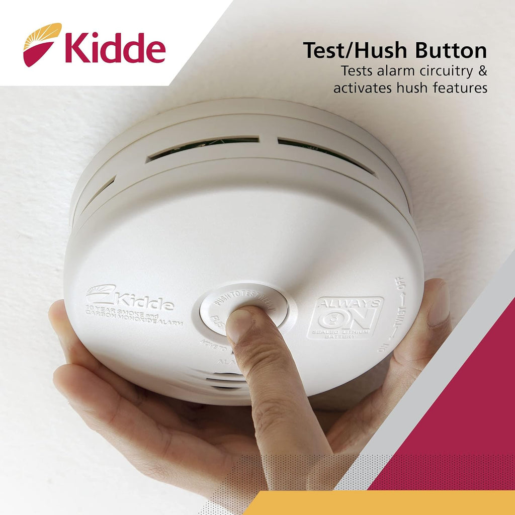 Smoke Detector & Carbon Monoxide Detector Combo with 10-Year Battery,‎White