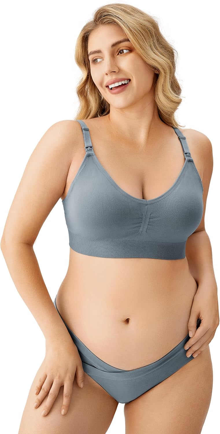 Women Maternity Bras 5 Pack Nursing Bras for Breastfeeding