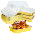 15-Pack 9x13 Gold Aluminum Pans with Lids | Heavy Duty Half Size Baking Pan