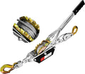Come Along Winch, 2 Ton (4480 lbs) Pulling Capacity, 7 ft Steel Cable, 2 Hooks, Heavy Duty Ratchet Power Puller Tool