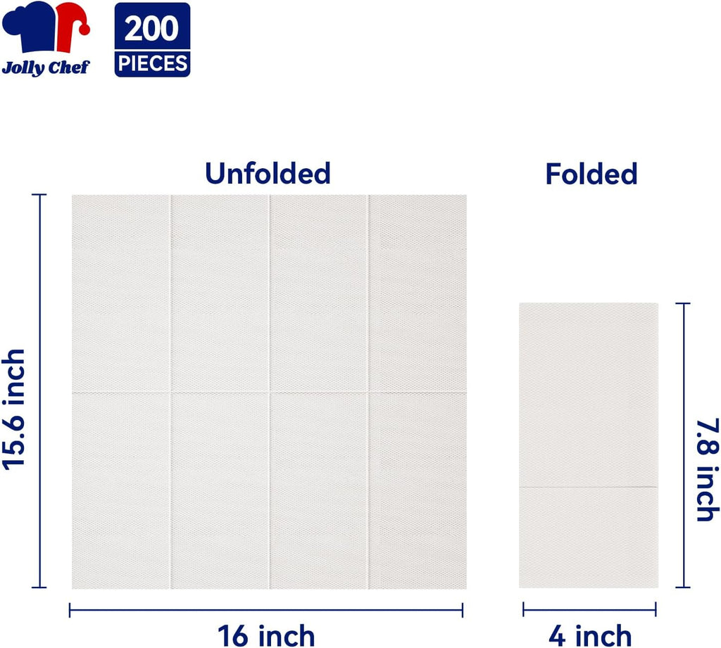 200 Paper Napkins with Built-in Flatware Pocket Prefolded Guest Hand Towels