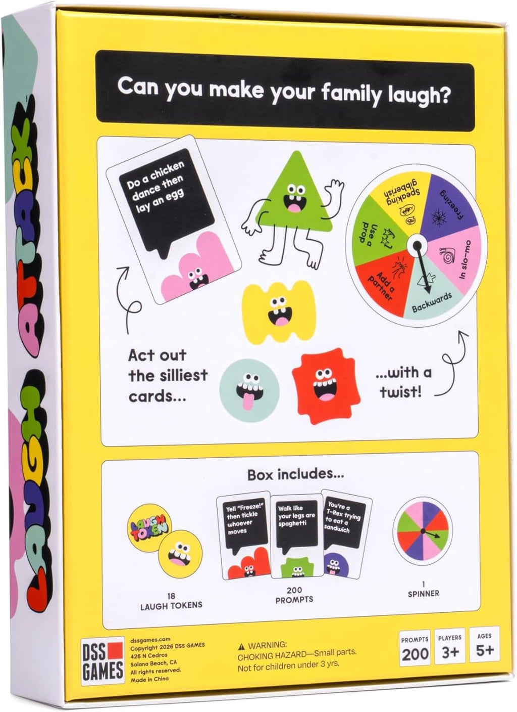 Laugh Attack [Can You Make Your Family Laugh? | Don’t Laugh Challenge Card Game For Kids, Teens, and Families | Great