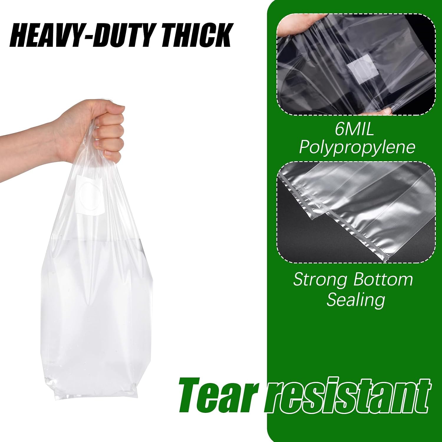 Mushroom Grow Bags, 50 Pack Mushroom Spawn Bags, 5" x 4" x 20", 6 Mil Thick Durable,Tear Resistant, 0.2 Micron