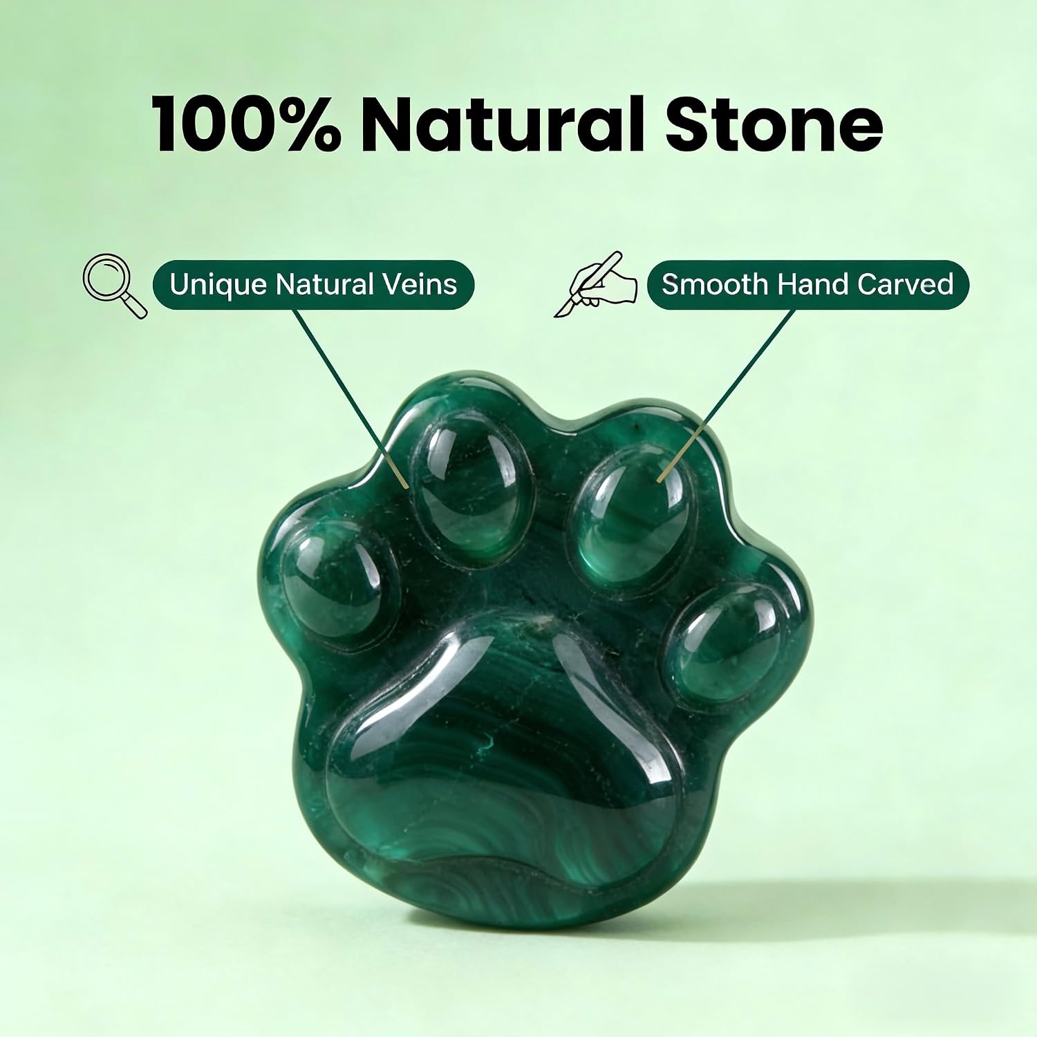 Agate Pet Memorial Gift, Paw Print Keepsake Stone in Gift Box for Loss of Dog or Cat, Sympathy Memorial Keepsake
