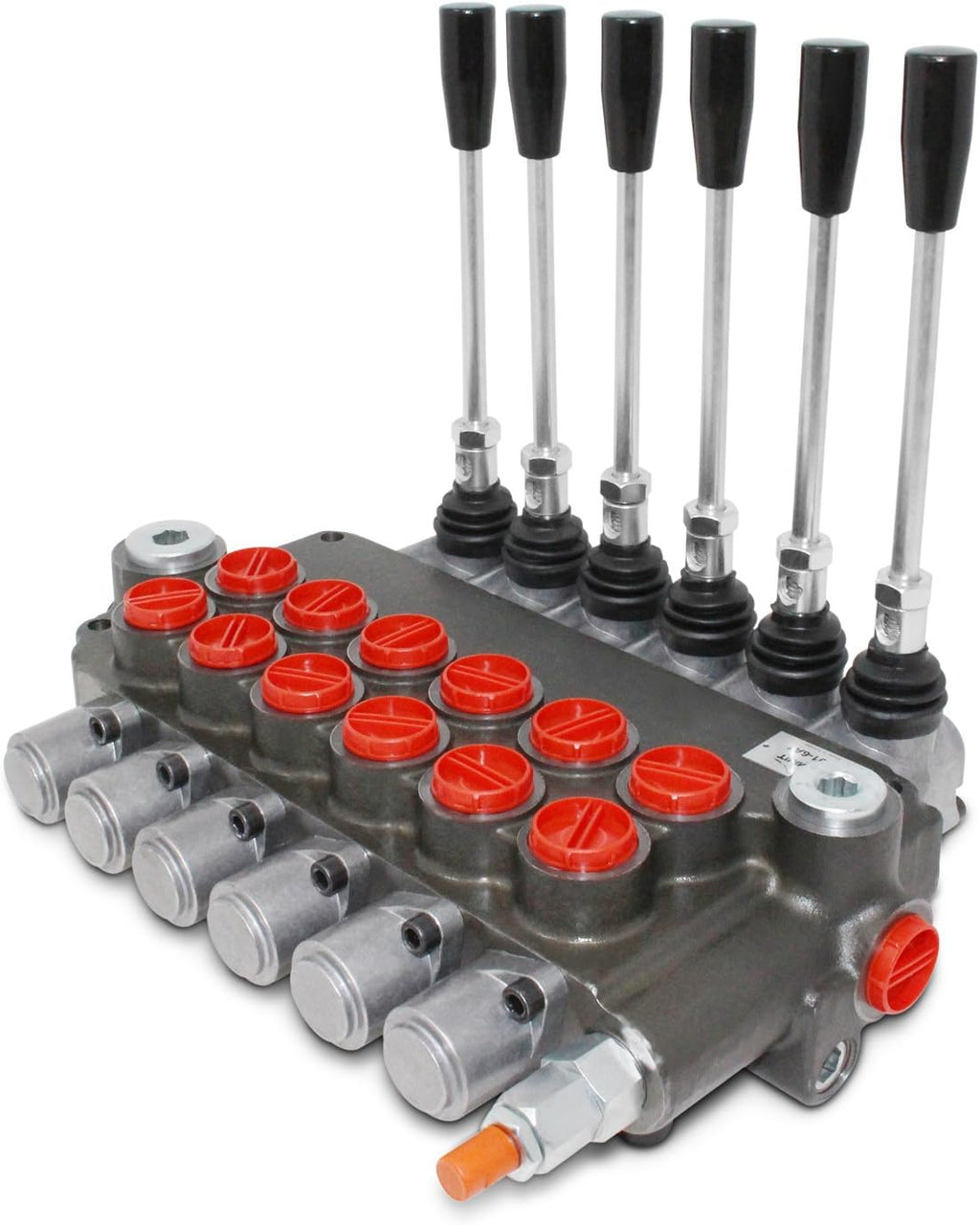 Monoblock Hydraulic Directional Control Valve, 6 Spool, 21 GPM, SAE Ports