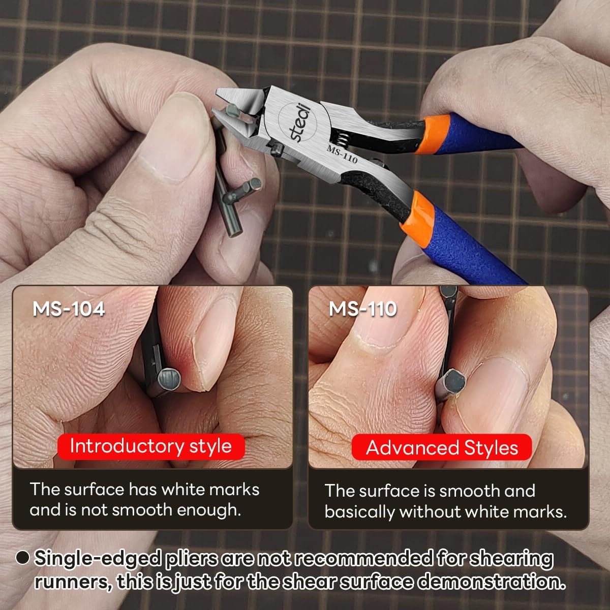Model Nippers, Sprue Cutter with Ultra-thin Single-Blade | Stiff Spring , Hobby Nippers for Gundam Repairing Plastic