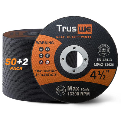 4-1/2 Inch Cut Off Wheels, 52 Count Ultra Thin Metal Cutting Discs for Angle Grinders, 0.045 x 7/8 Inch
