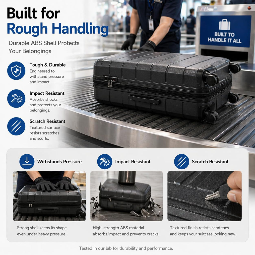 Luggage Sets 3 Piece, Expandable Hardshell Suitcase with TSA Lock & Silent Spinner Wheels, Lightweight Hardside