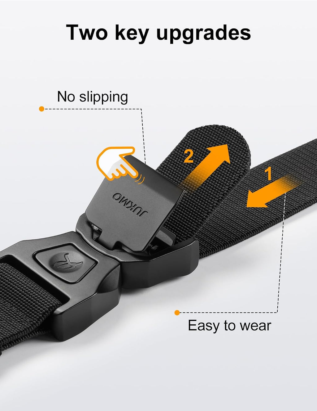 JUKMO Quick Release Tactical Belt, Military Work 1.5" Nylon Web Golf Belt