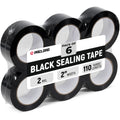 2" x 110 Yards Black Packing Tape, 6 Rolls