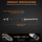 Front Right CV Axle Shaft Assembly for 2013-2016 for Dodge for Dart