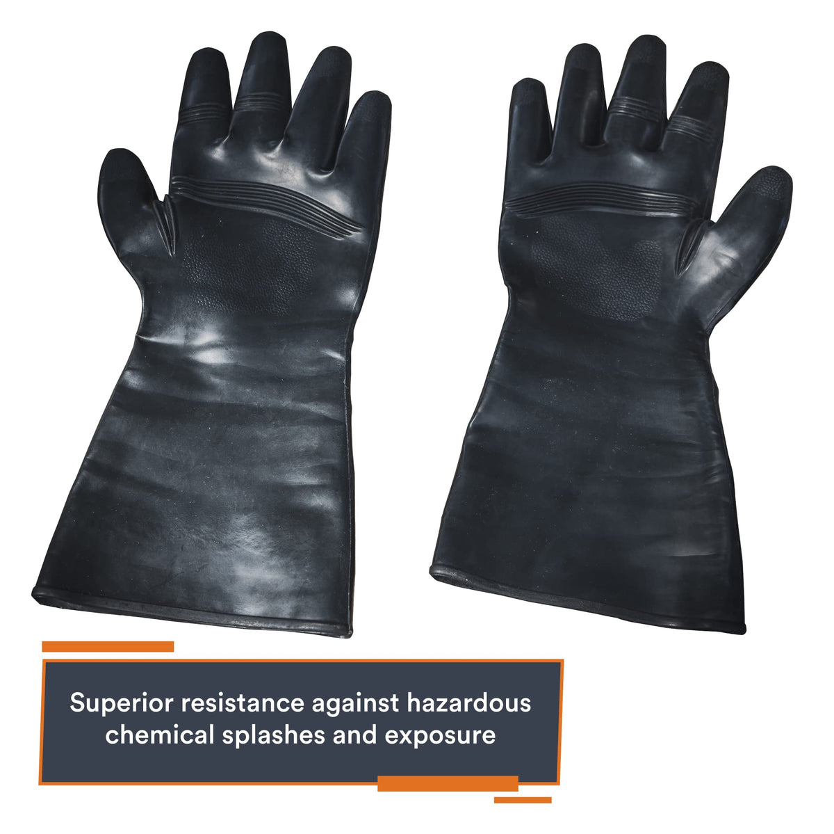 CBRN Butyl Gloves, Chemical Resistant, 1 Pair (Medium)