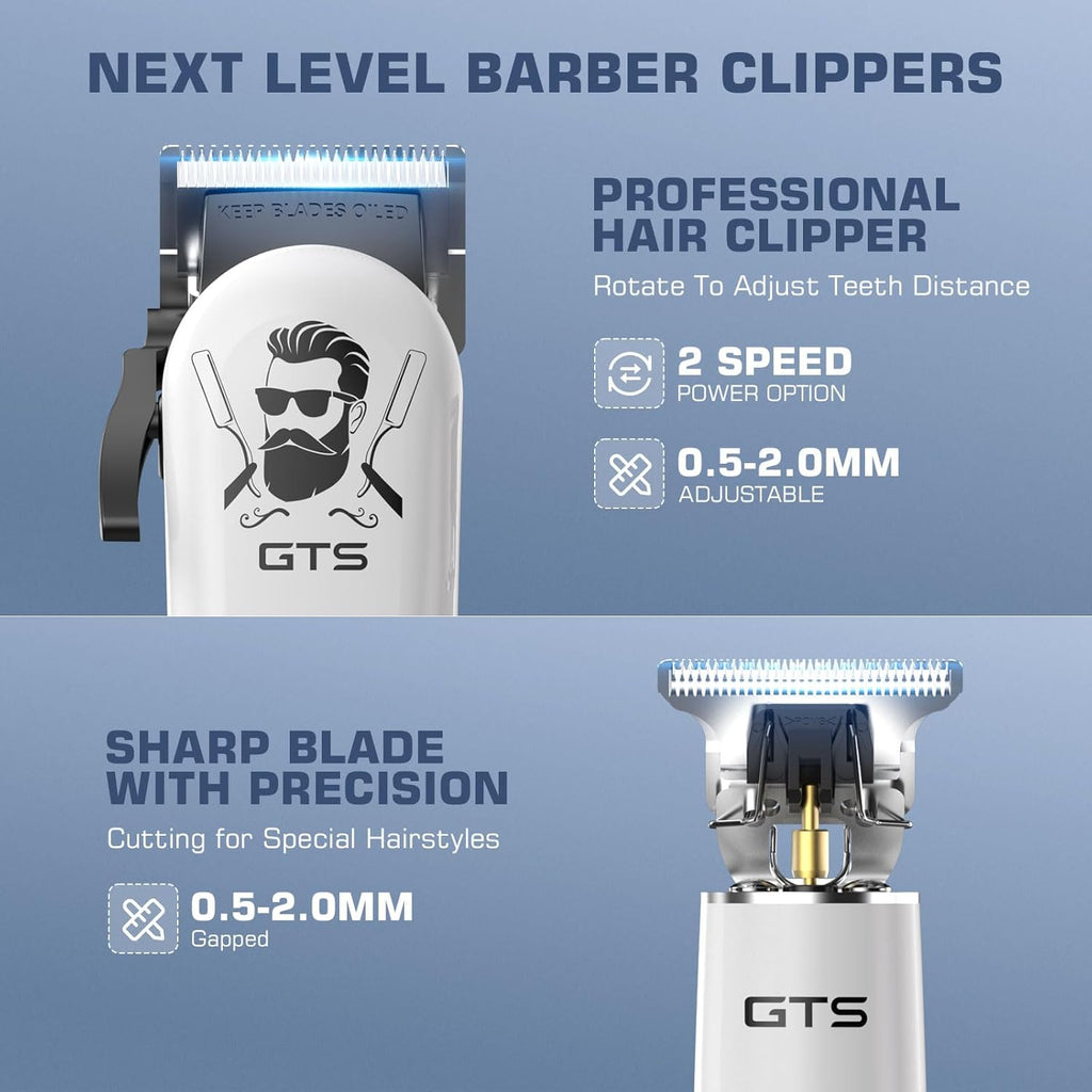 GTSPro Hair Clippers for Men, Clippers and Trimmers Set, Barber Clippers, Electric Hair Trimmer with Box, Gifts for