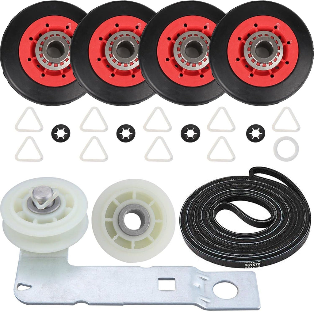 UPGRADED 4392067 Dryer Repair Kit & W10837240 Dryer Idler by Seentech, Includes WPW10314173 Drum Rollermm,661570V