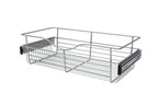 Chrome 24" Wire Pullout Basket for 12" Deep Closet - 7" H