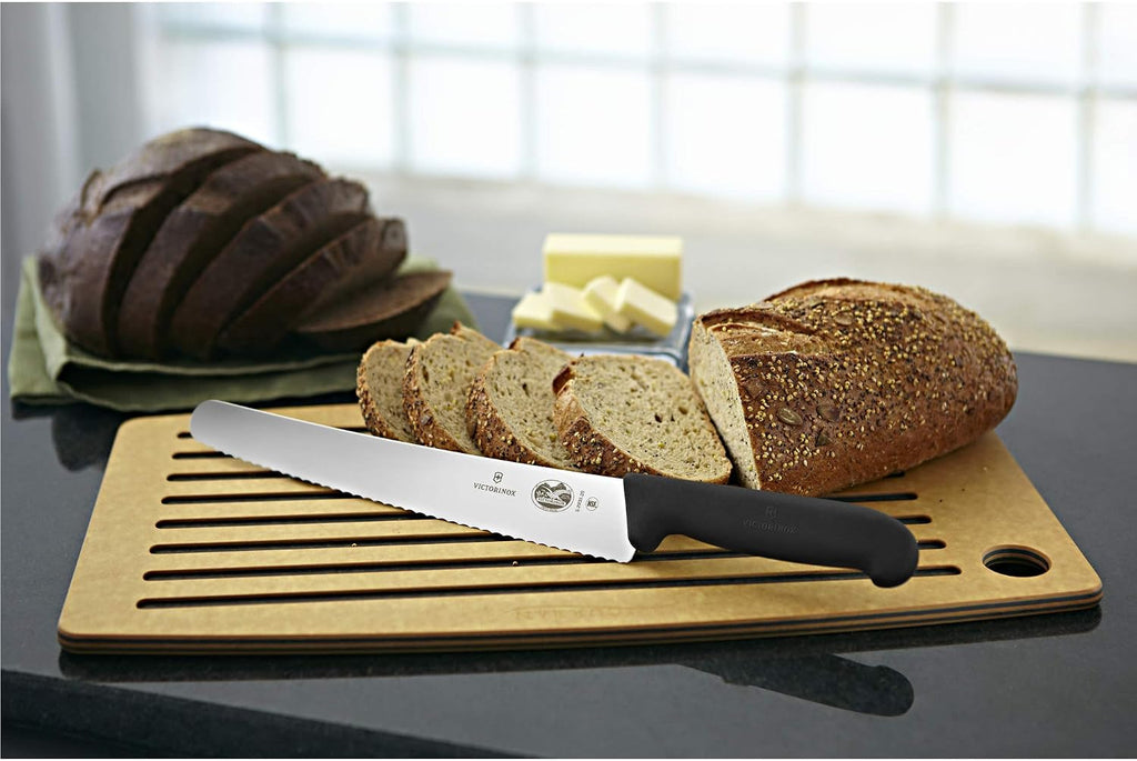 Fibrox 10.25-Inch Bread Knife with Serrated Edge and Black Handle