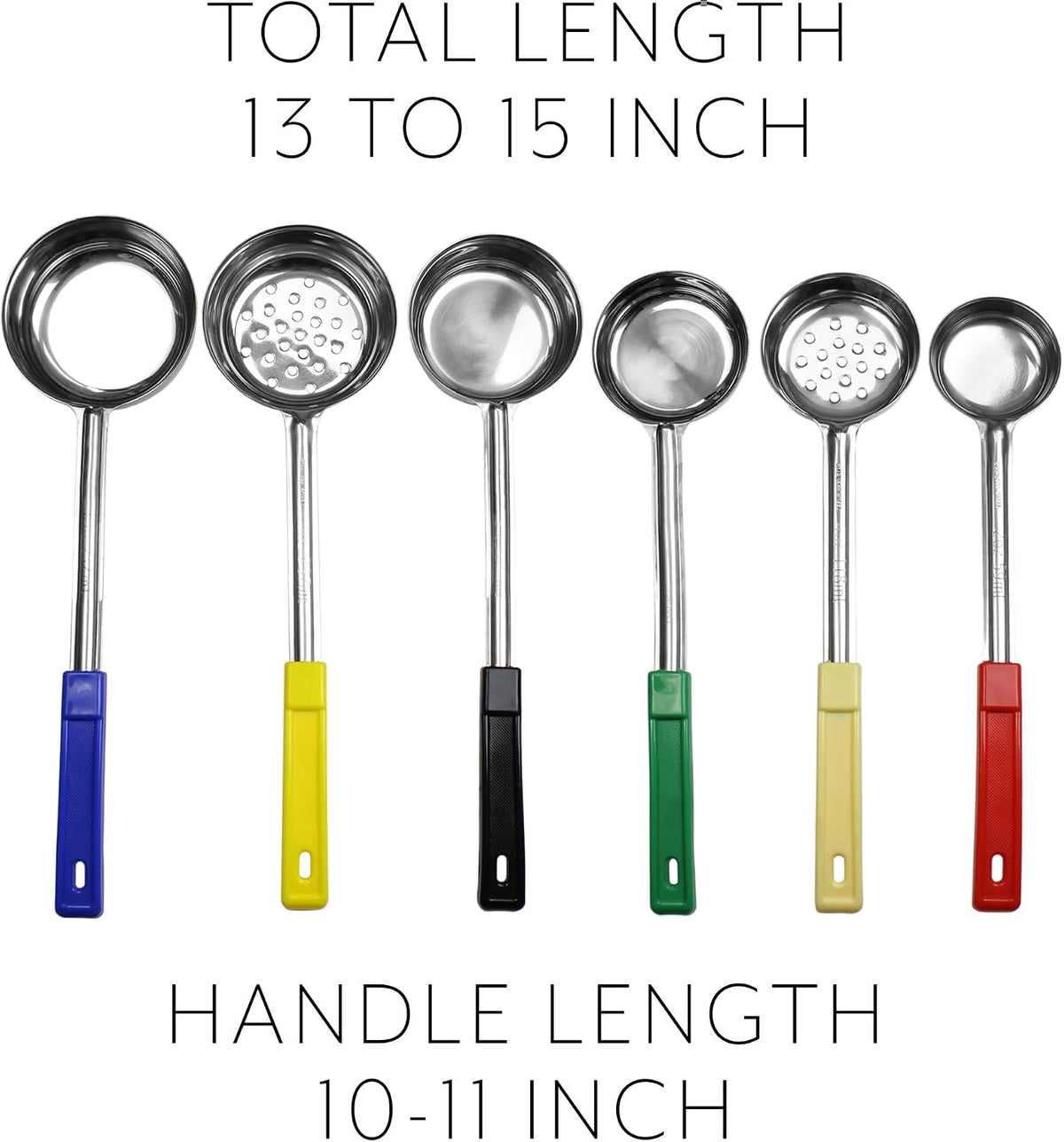 Portion Control Serving Spoons (6-Piece Ladle Set)