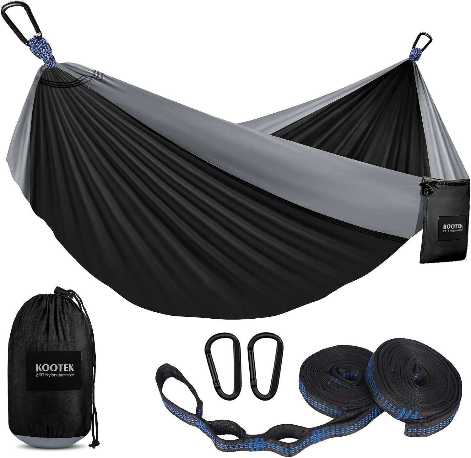 Camping Hammock, Portable Hammocks with Tree Straps & Attached Carry Bag, Camping Essentials Gear, Perfect for