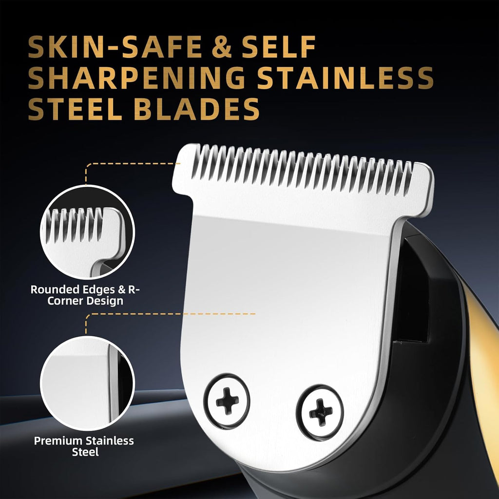 Beard Trimmer for Men, Rechargeable Men's Hair Trimmer for Mustache, Electric Razor & Body Grooming Kit for Beard