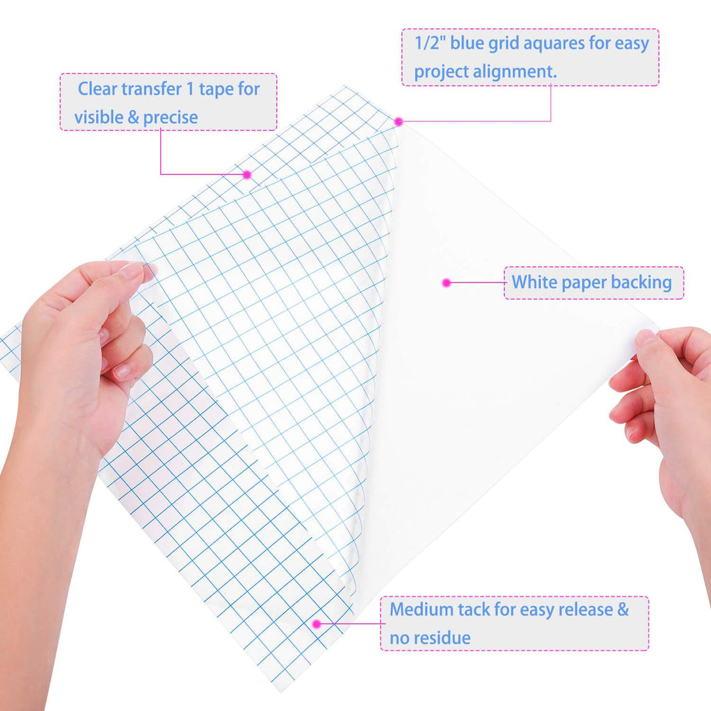Transfer Tape, 20 Pack Transfer Tape Clear Contact Paper for Craft