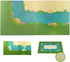Grassland Rivers Pattern Baseplate 10" x 10" - Building Brick Base Plate Perfect Combination with Major Brands,for