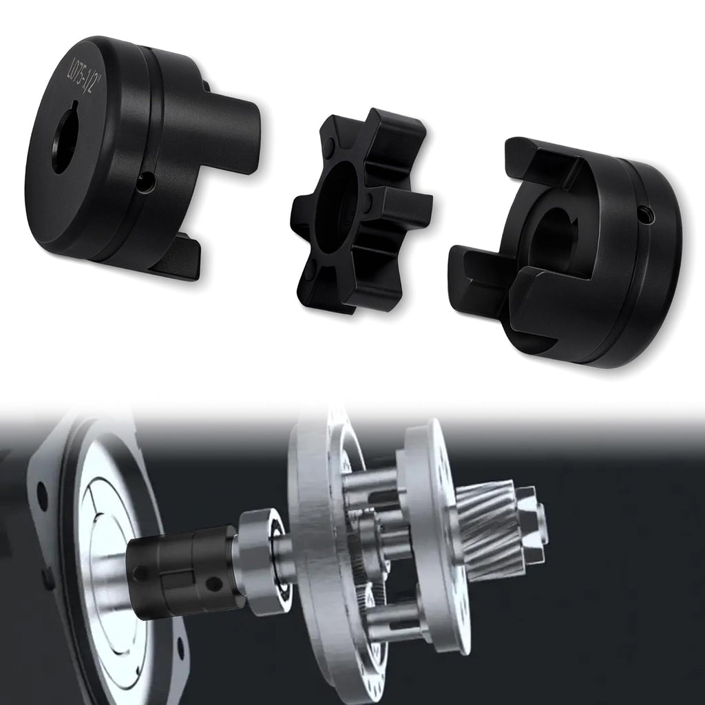 1/2" to 3/4" L075 Flexible L-Jaw Coupling Log Splitter Pump Coupler