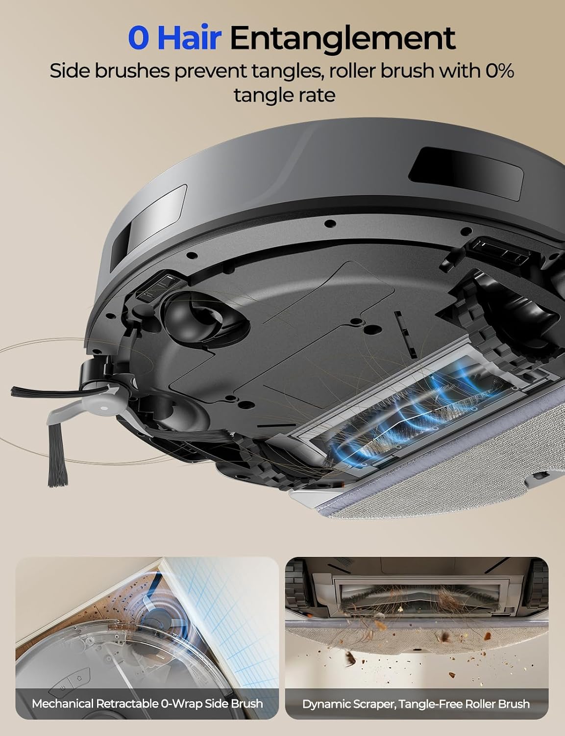 Robot Vacuum 20,000Pa Robot Vacuum Mop,120Day Self Emptying Vacuum Robot,Lidar Navigation,2.4G 5G WiFi APP Aspirateur