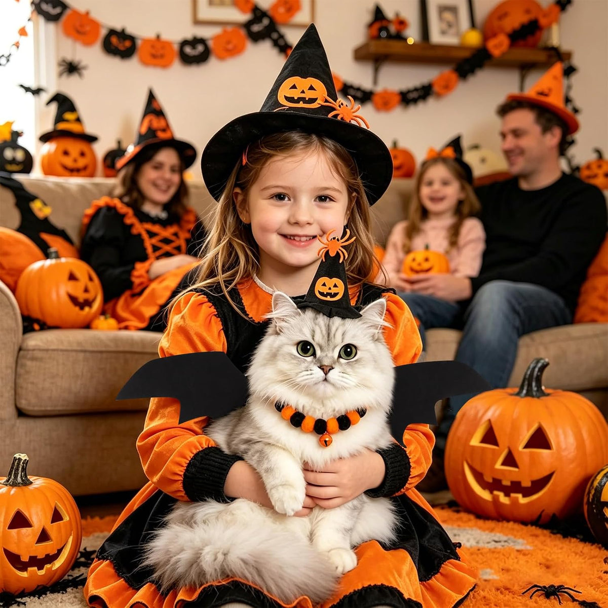 Halloween Pet Costumes Bat Wings for Small Dogs and Cats (Size S)