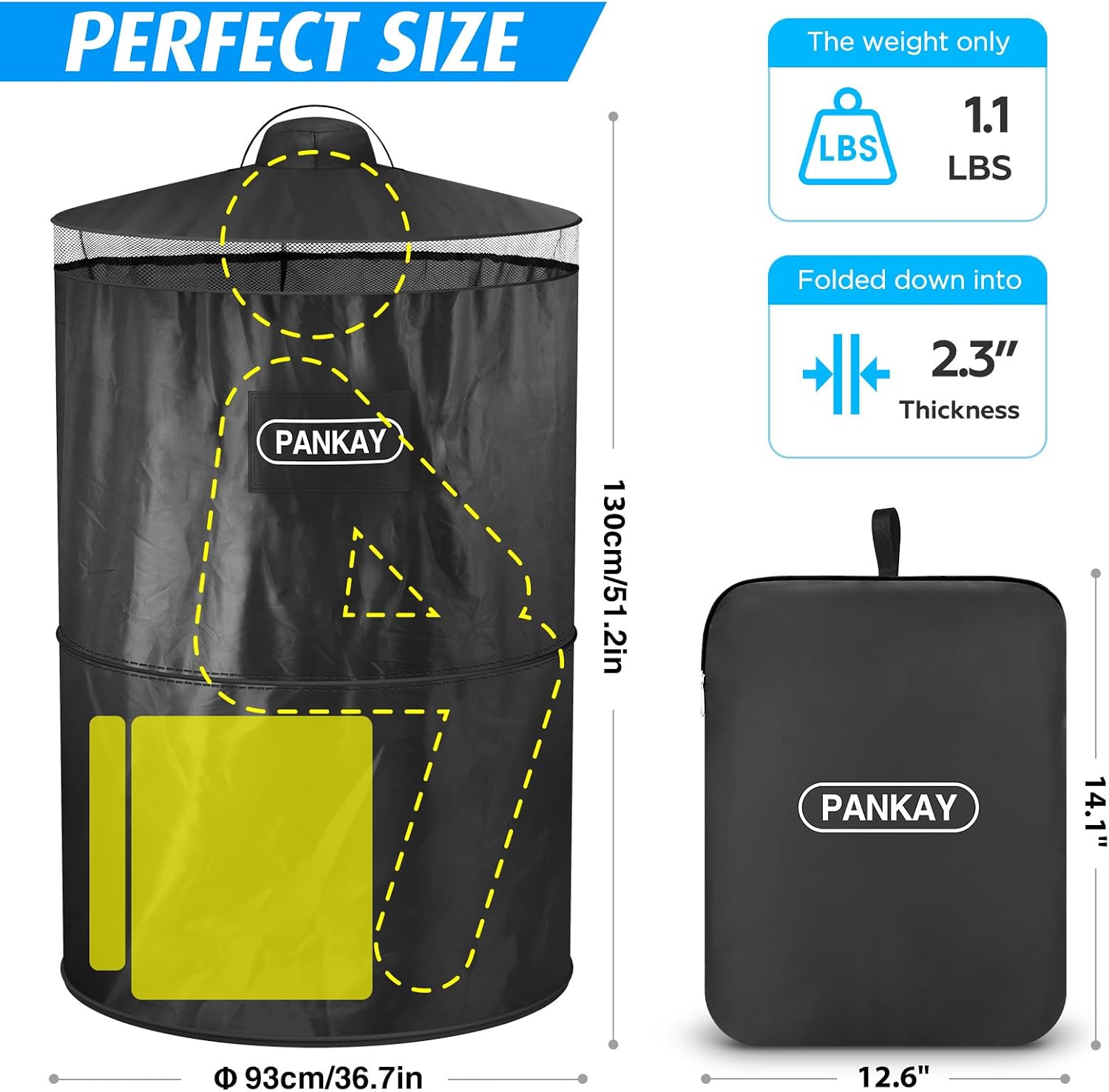 Pop Up Privacy Tent, Portable Outdoor Camping Bathroom Toilet Tent, Collapsible Shelter for Camping & Emergency –