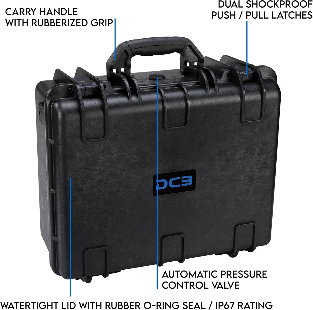 Cases - Element 4795F Waterproof Hard Case with Foam Insert - IP67 Dustproof | Impact-Resistant | 19 x 16 x 9 Ext Dim