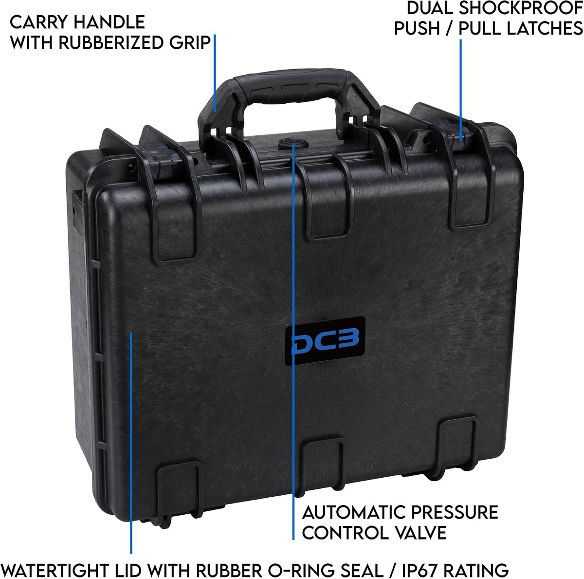 Cases - Element 4795F Waterproof Hard Case with Foam Insert - IP67 Dustproof | Impact-Resistant | 19 x 16 x 9 Ext Dim