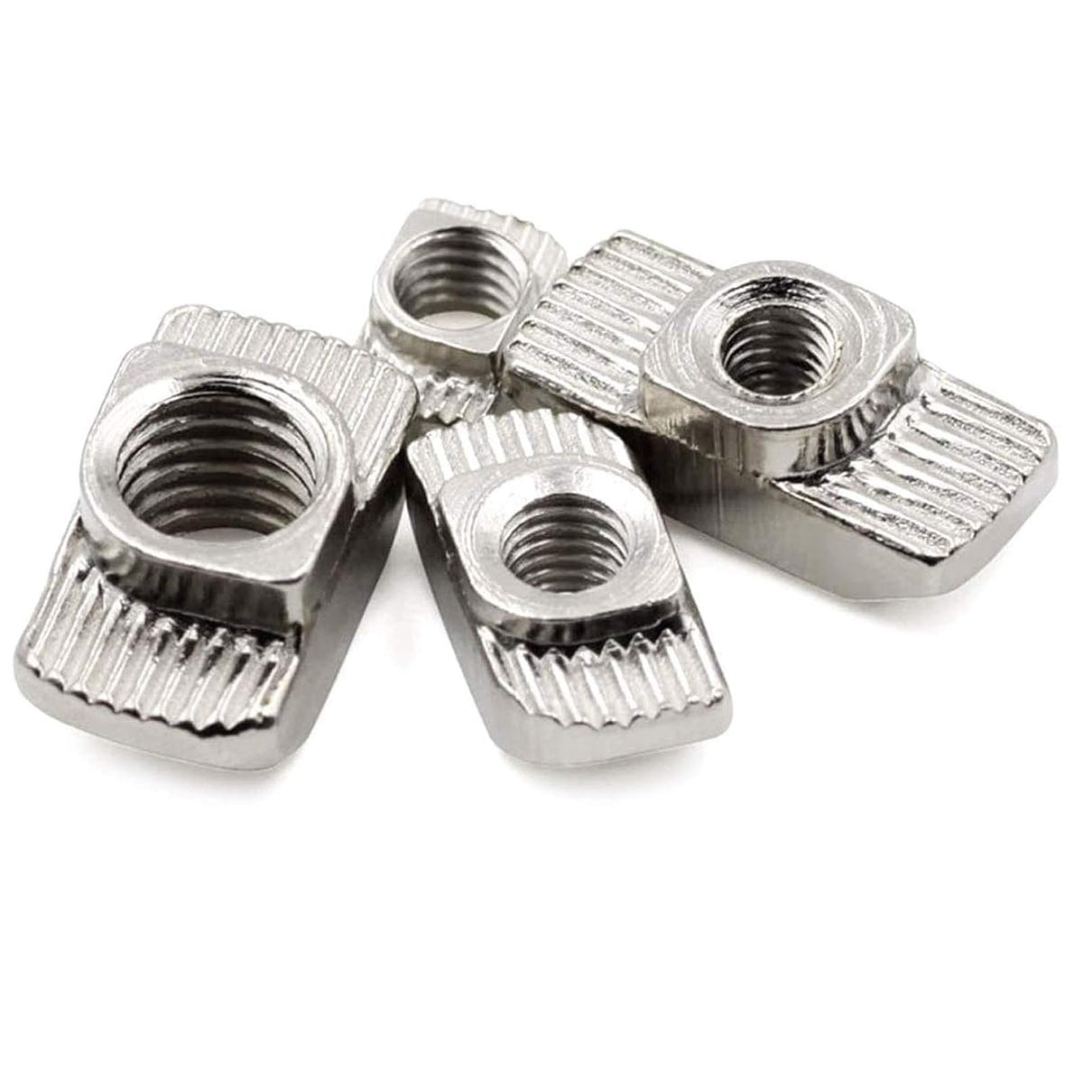50pcs 3030 Series M6 Thread T Nuts Hammer Head Fastener Nut Sliding T-Nut,Nickel Plated Carbon Steel Nut for 30 Series Aluminum Extrusion Profile T Slot 8mm (3030 Series M6)