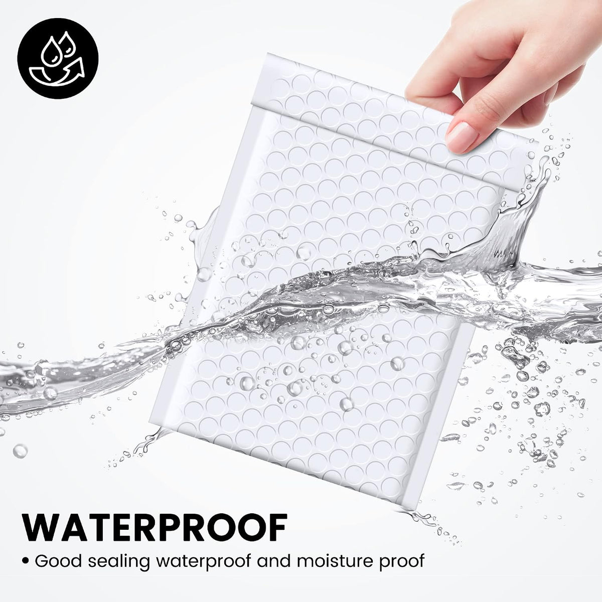 4x8 Bubble Mailers 100 Pack White Padded Envelopes Usable Size 4x7"
