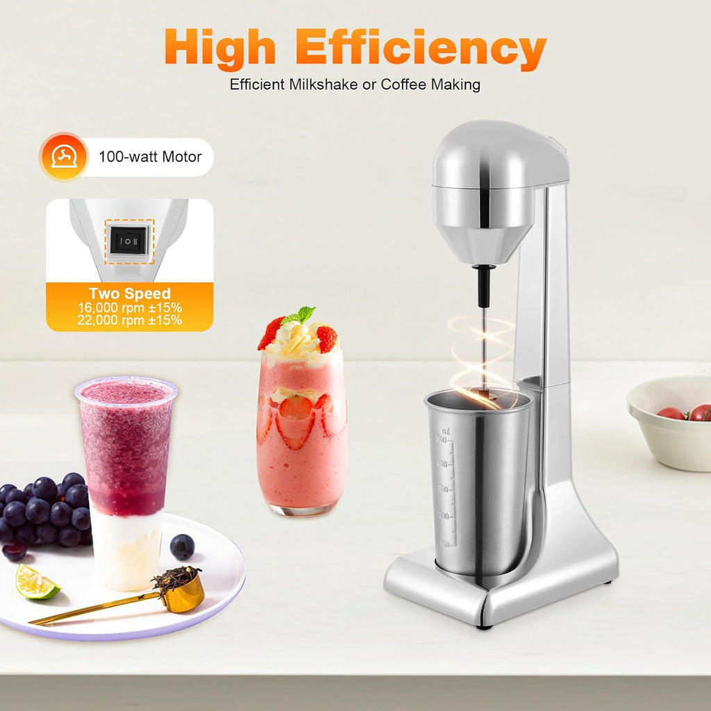 Stainless Steel Milkshake Maker, Commercial Drink Mixer, Silver