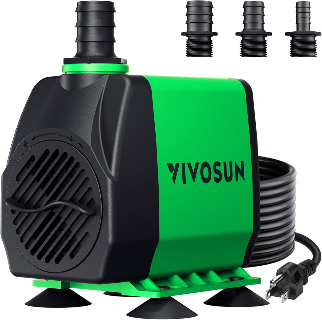 800GPH Submersible Fountain Water Pump for Pond, Aquarium, Statuary