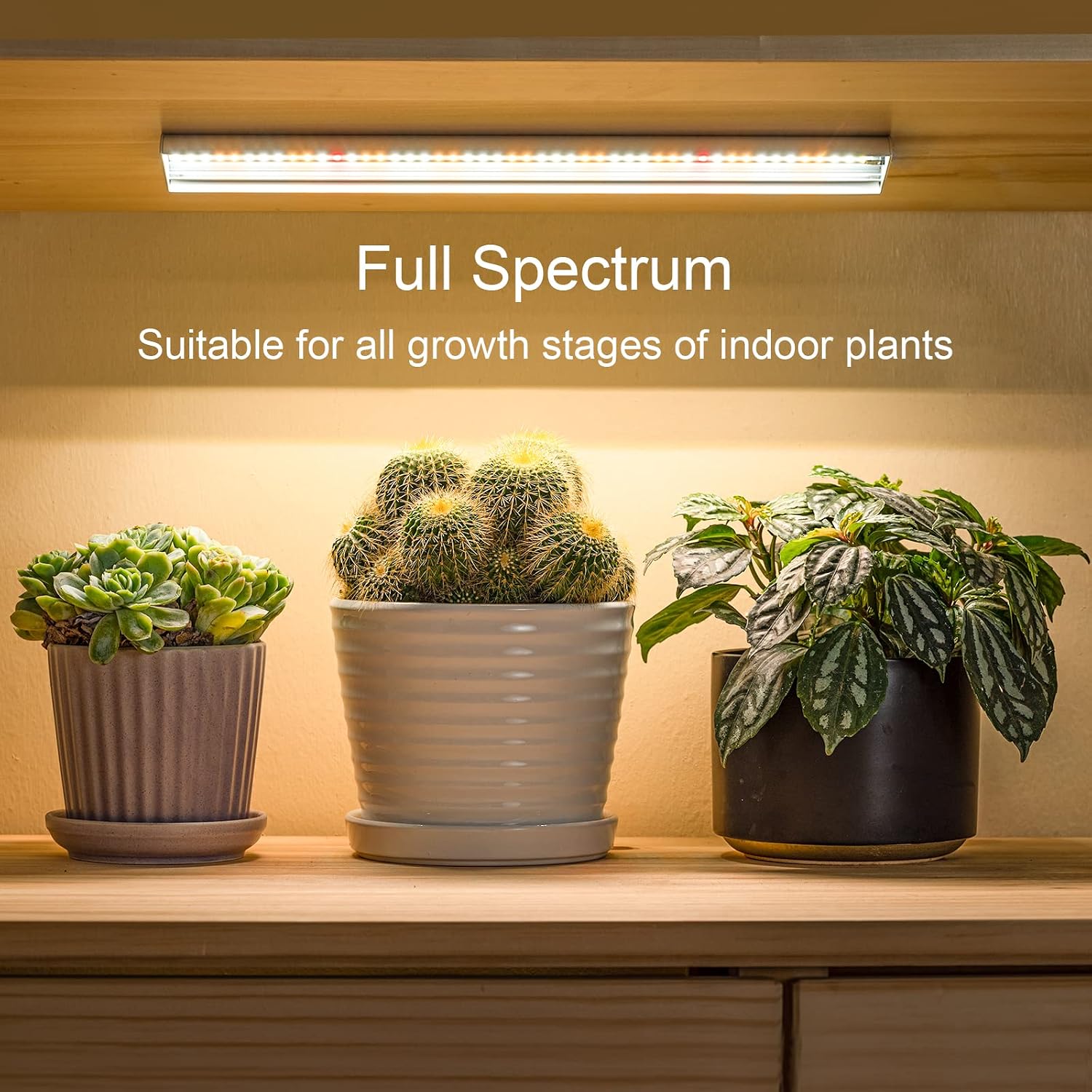 Grow Light, Full Spectrum Plant Light Strip for Indoor Plants, 96 LED Bright Grow Lamp with Auto On/Off Timer