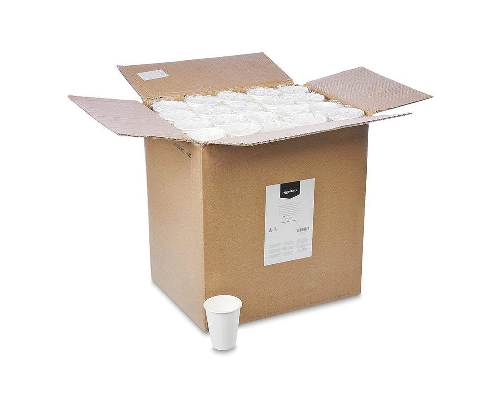 Disposable Paper Cups for Hot and Cold Beverages, 12 ounces, White, 1000 Count