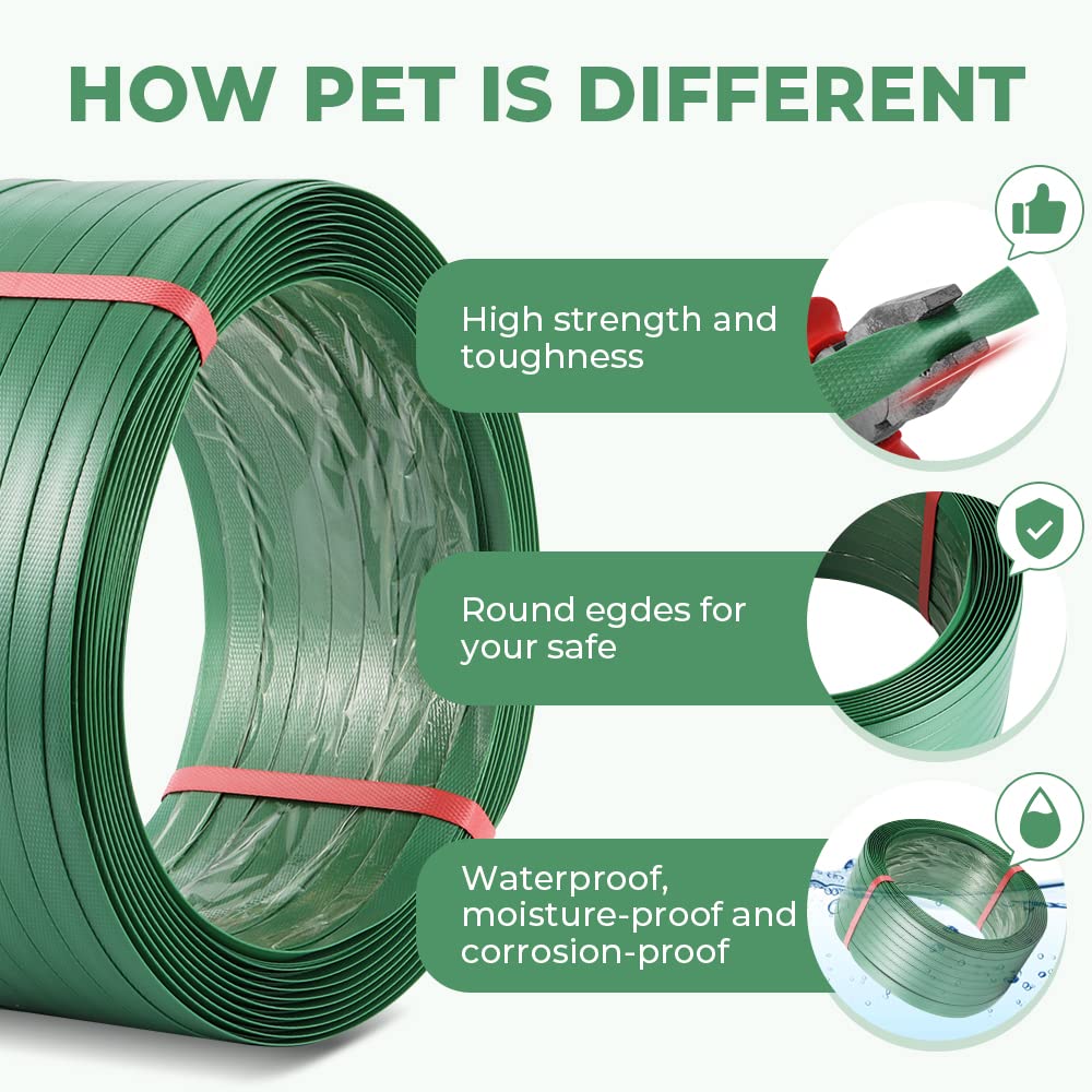 5/8" x 1049' Polyester (PET) Packaging Strapping Banding Roll