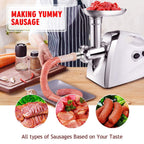3 Pcs Sausage Stuffer Tubes for Size 5 Grinder, 3 Sizes