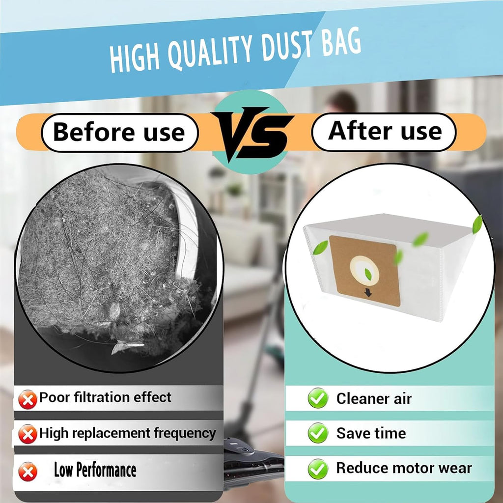 Replacement Vacuum Bags for Prolux Tritan Bagged Canister Vacuum Cleaner | Large Capacity Disposable HEPA Replacement