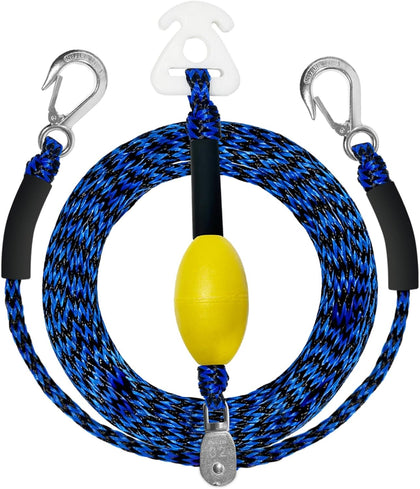 Self Centering Boat Tow Harness for Tubing & Wakeboarding – 3 Foam Floats Anti-Sink Design, Heavy Duty Tow Harness