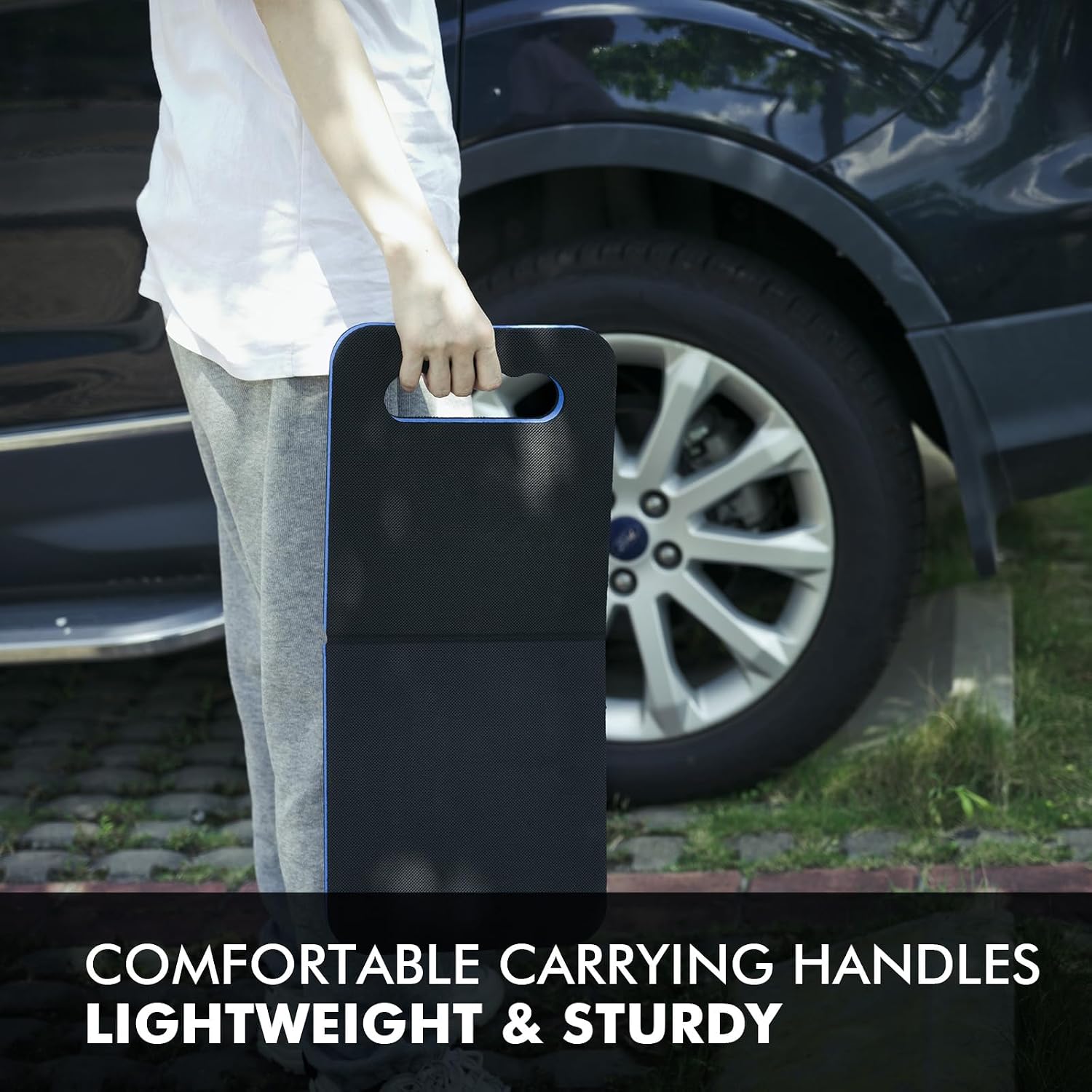 Kneeling Pad with Carrying Handles, Extra Thick Foam Cushioning Mat for Knee, Water Resistant Knee Pad for Gardening