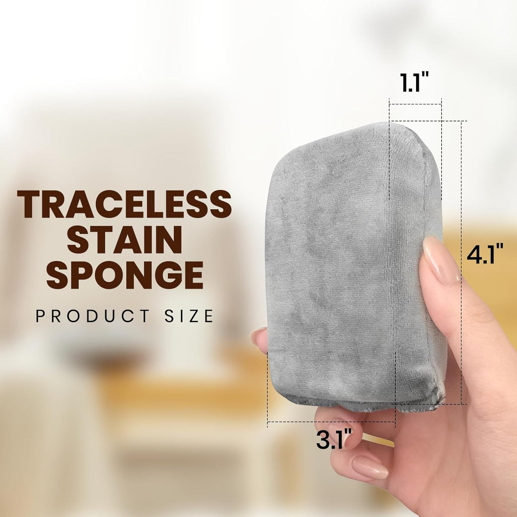 6 Pack Stain Sponge Applicators, 3" x 4" Lint-Free Staining Pads with Microfiber Cover, Foam Core Brushes for Wood