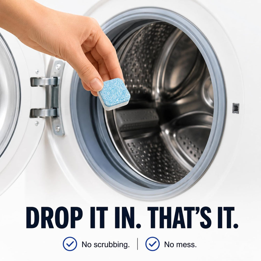 Washing Machine Cleaner Tablets - Penetrating Deep Clean Washer Cleaner Tablets For Front Loader And Top Load HE