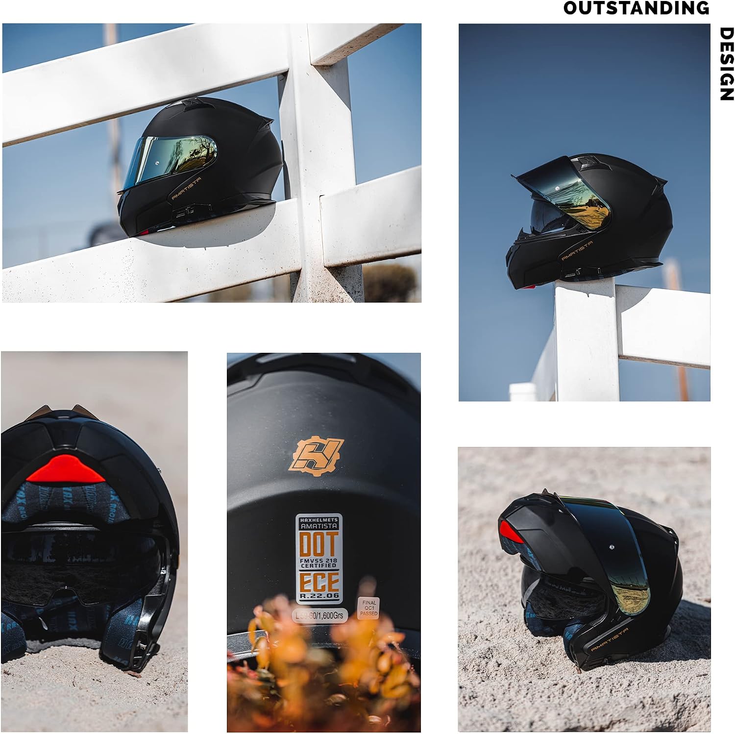 Modular Flip-Up Dual Visor Motorcycle Helmet Adult DOT/ECE Approved | Lightweight, Comfortable, and Stylish Helmet