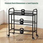 3D Printer Filament Storage Rack Filament Spool Holder with Wheels