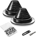 #3 Metal Roof Vents Flashing, Pipe Roofing Boots Kit for OD 1/4"-5", 2 Pcs